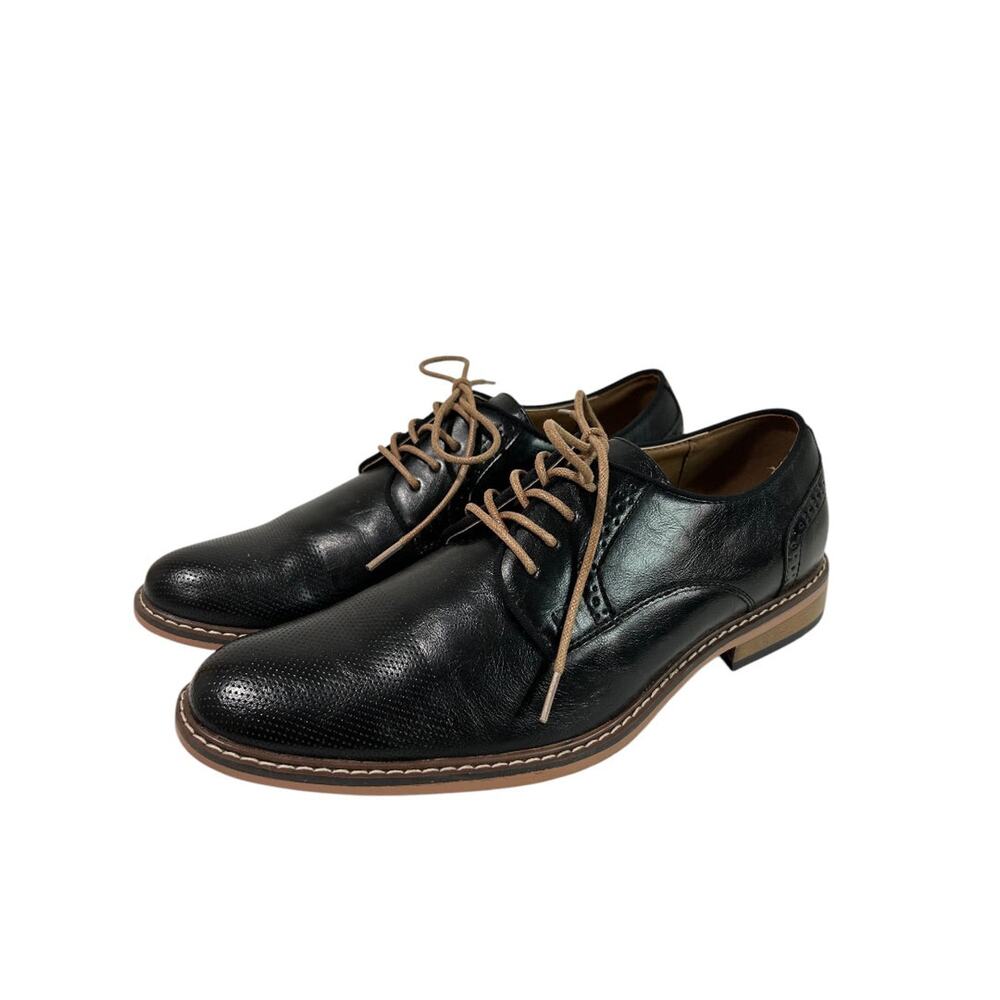 Size 10 Steve Madden Mens Black Oxford Bobby Shoe Lace Up